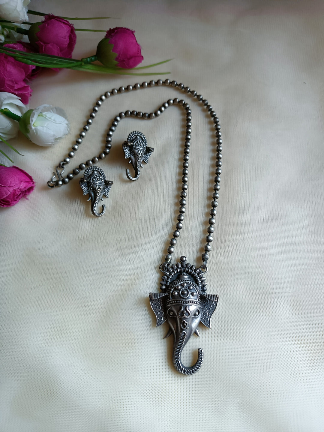 (0230730NS009A20) Elephant Chain Pendent Set