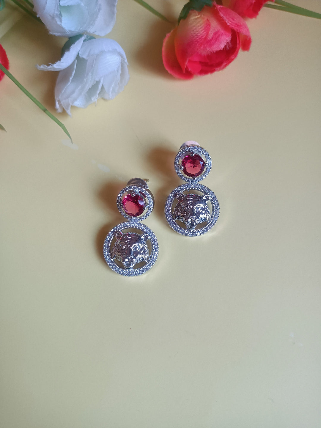 (0356ER030A200) AD Pink Stone Earring