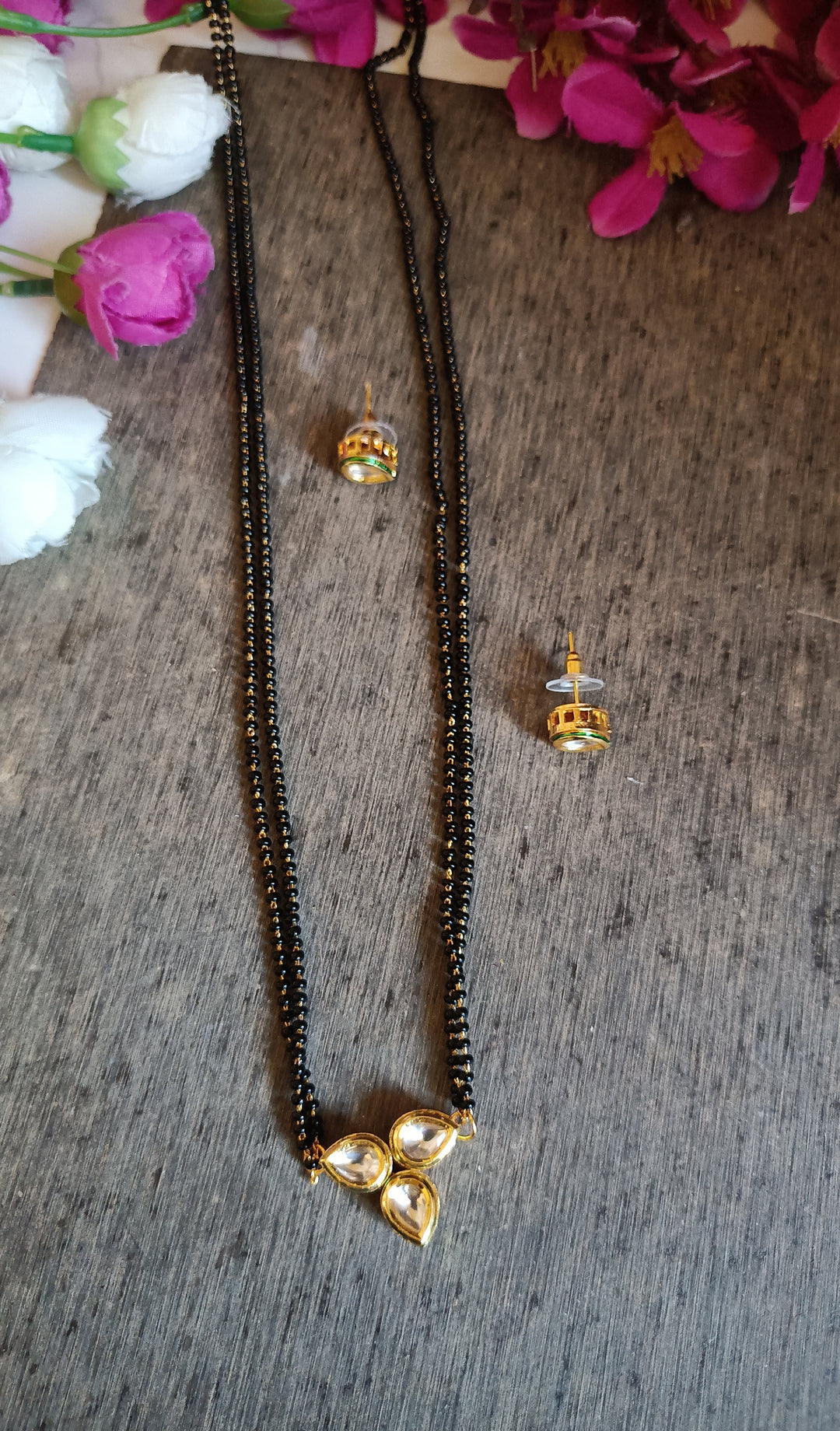 (1003MS004A200) AC Kundan Back Meenakari Mangalsutra