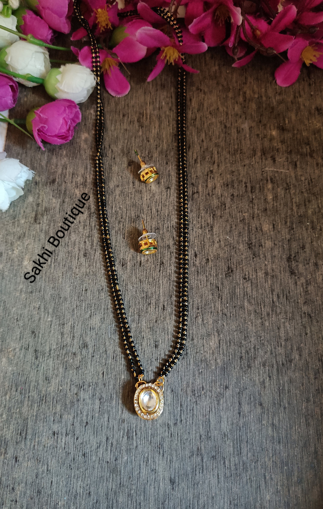 (1003MS005A200) AC Kundan Back Meenakari Mangalsutra