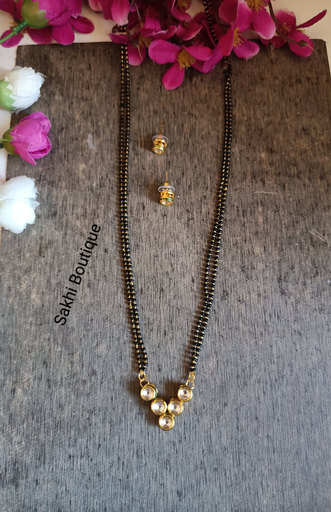 (1003MS006A200) AC Kundan Back Meenakari Mangalsutra