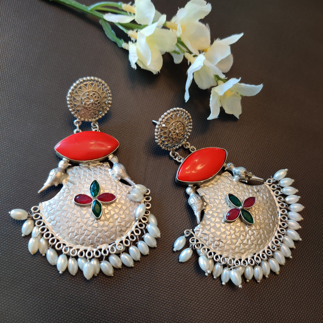 (2-18-ER19) 92.5 Silver coating Earring