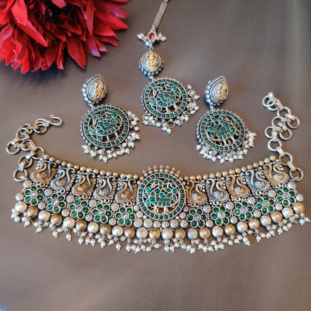 (2-18-NS2) 92.5 Silver Coated Combo Premium Necklace