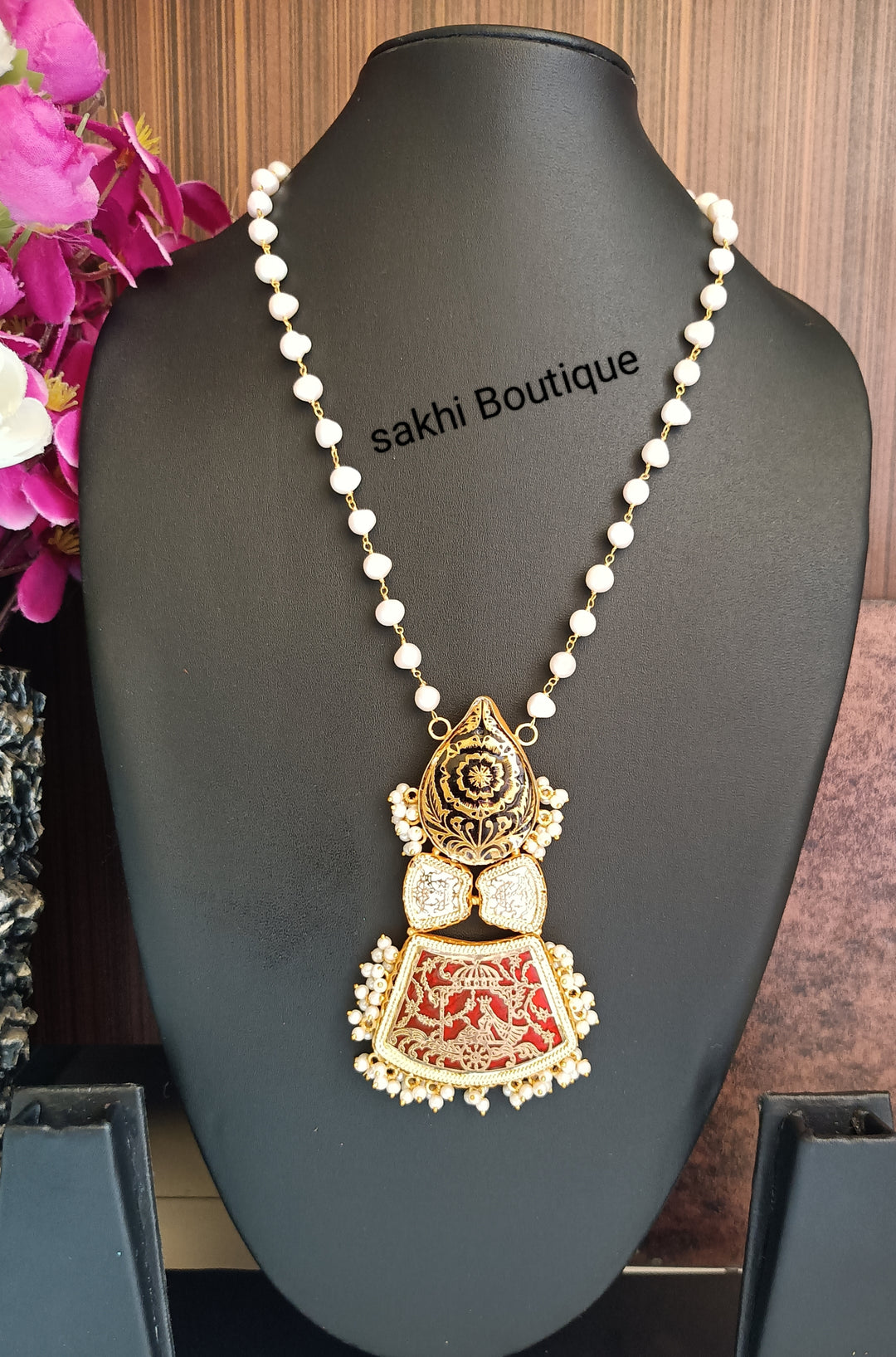 (7-18-NS35) Partha Theva Natural Premium Necklace- No Earring