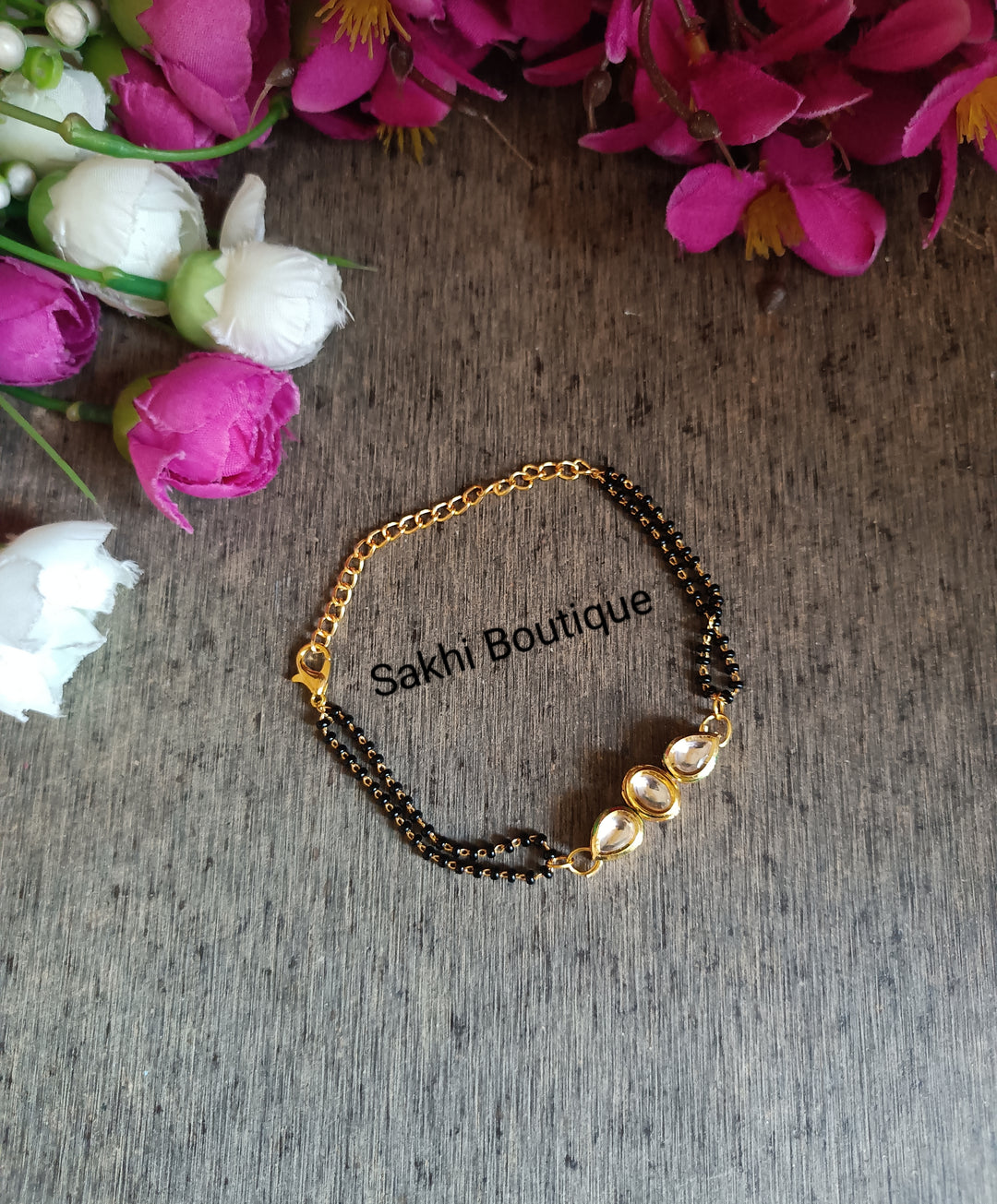 (0103BR001A100) AC Kundan Mangalsutra Bracelet