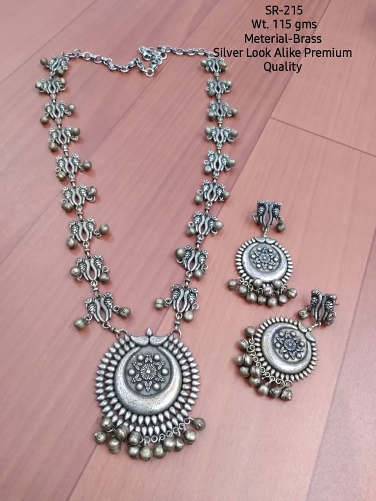 (8-36-NS8) SLA Long Mala With Chand Bali Earrings