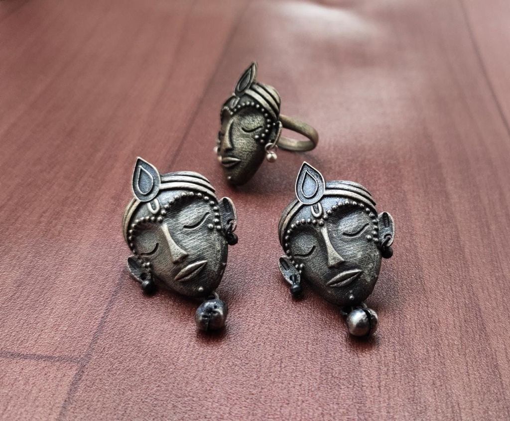 (10-13-CS5) SLA Combo Set Finger With Stud Earring
