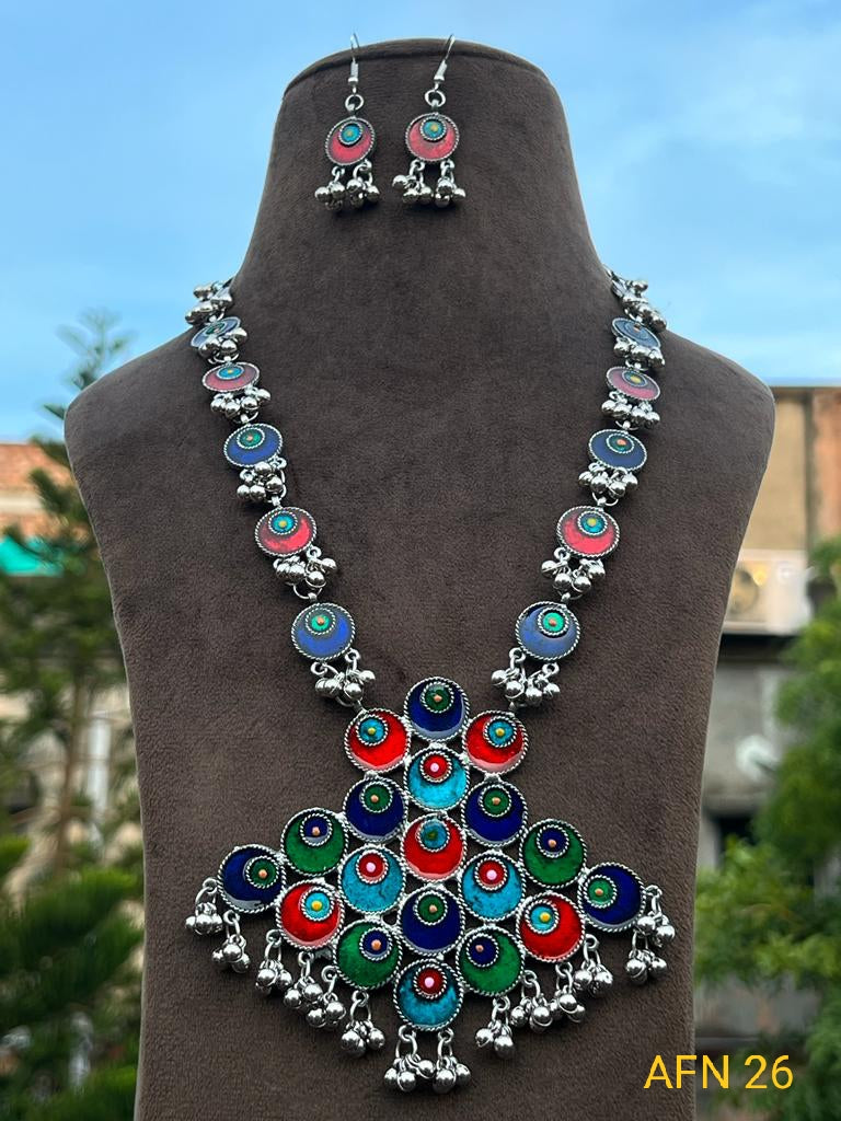 (9-30-NS7) Afghani Long Necklace
