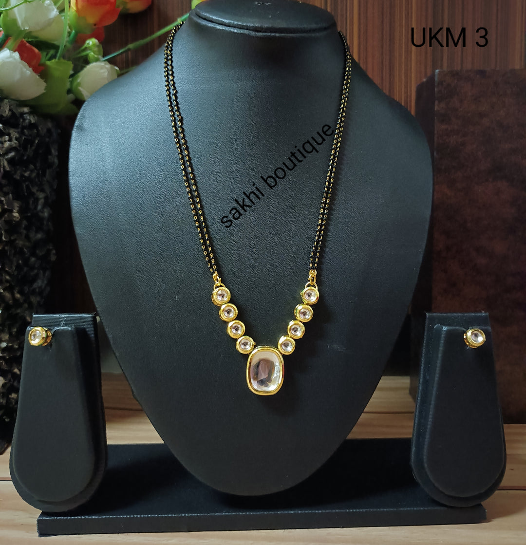 (10-3-M1) AC Kundan Back Meenakari Mangalsutra
