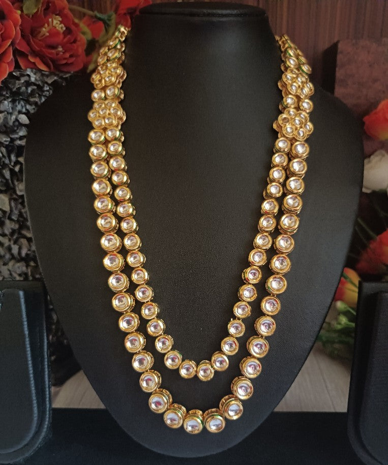 (1-3-NS8) KUNDAN 2 LINE LONG MALA