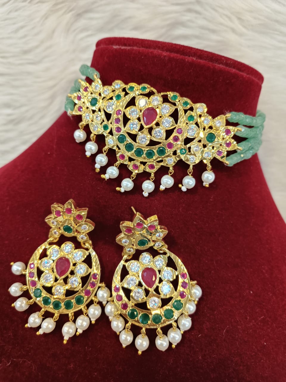 (3-18-NS22) Multi Jadau Choker