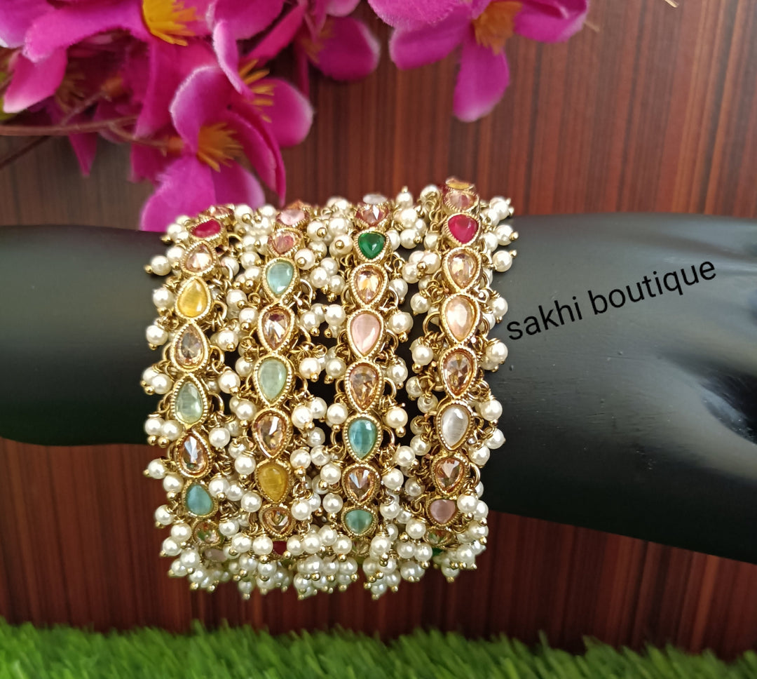 (6-32-BN1) Polki Multi Bangle
