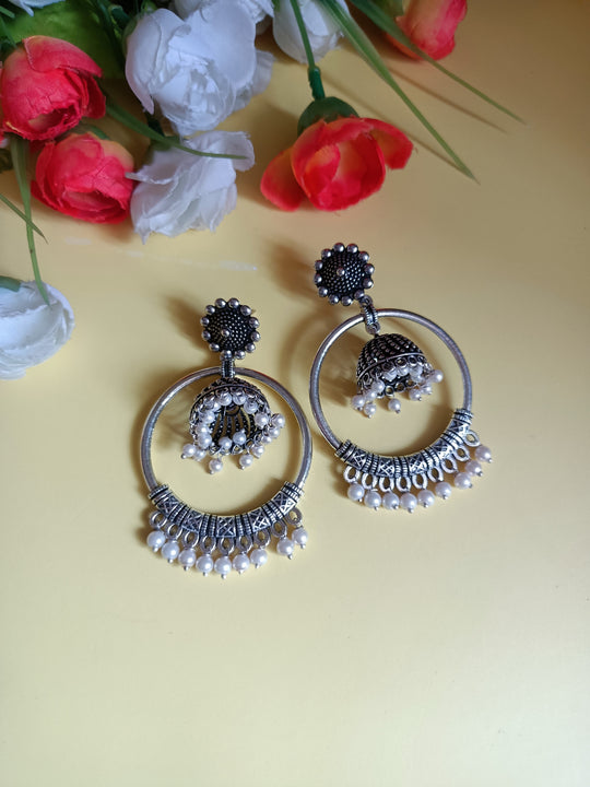 (010030ER001A20) Silver Chand Bali Earring