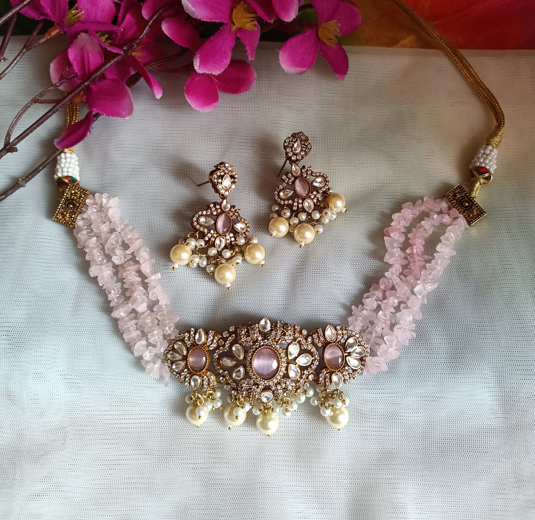 (0318NS052A100) AD Kundan Choker Necklace