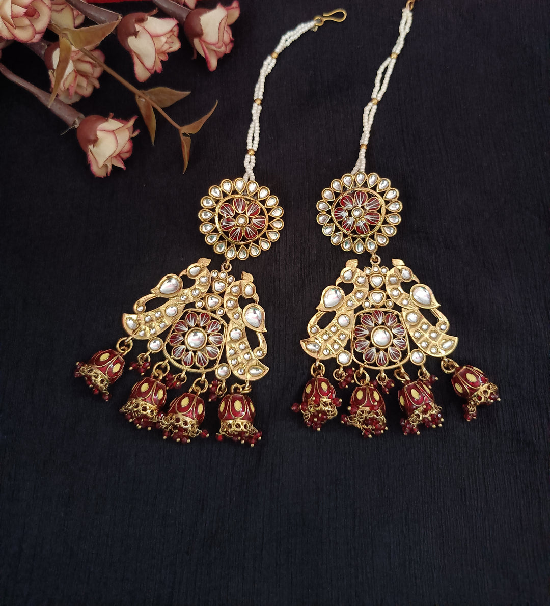 (0355103ER001A20) Kundan Stone Earrings