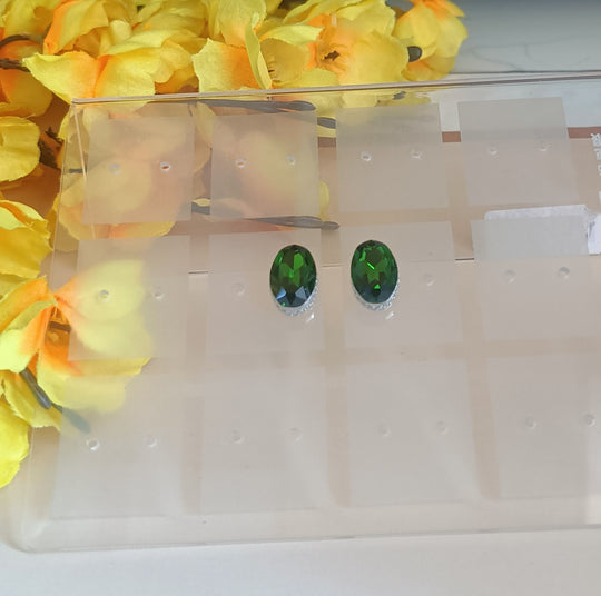 (0356ER014A200) Green Swarovski Stone Stud