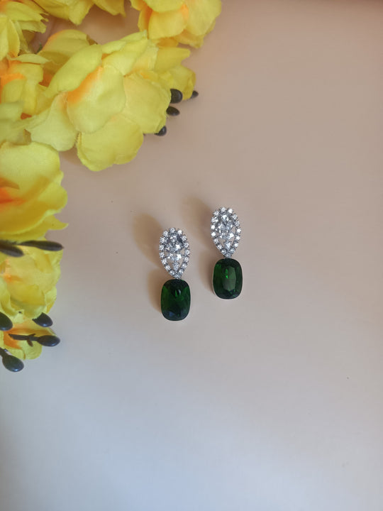 (0356ER019A200) AD Green Earrings