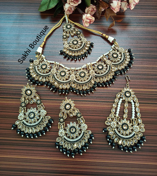 (0432NS004A100) High Quality Polki Combo Necklace Set