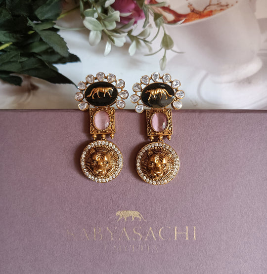 (0518ER005A100) Sabyasachi Inspired Logo Earring