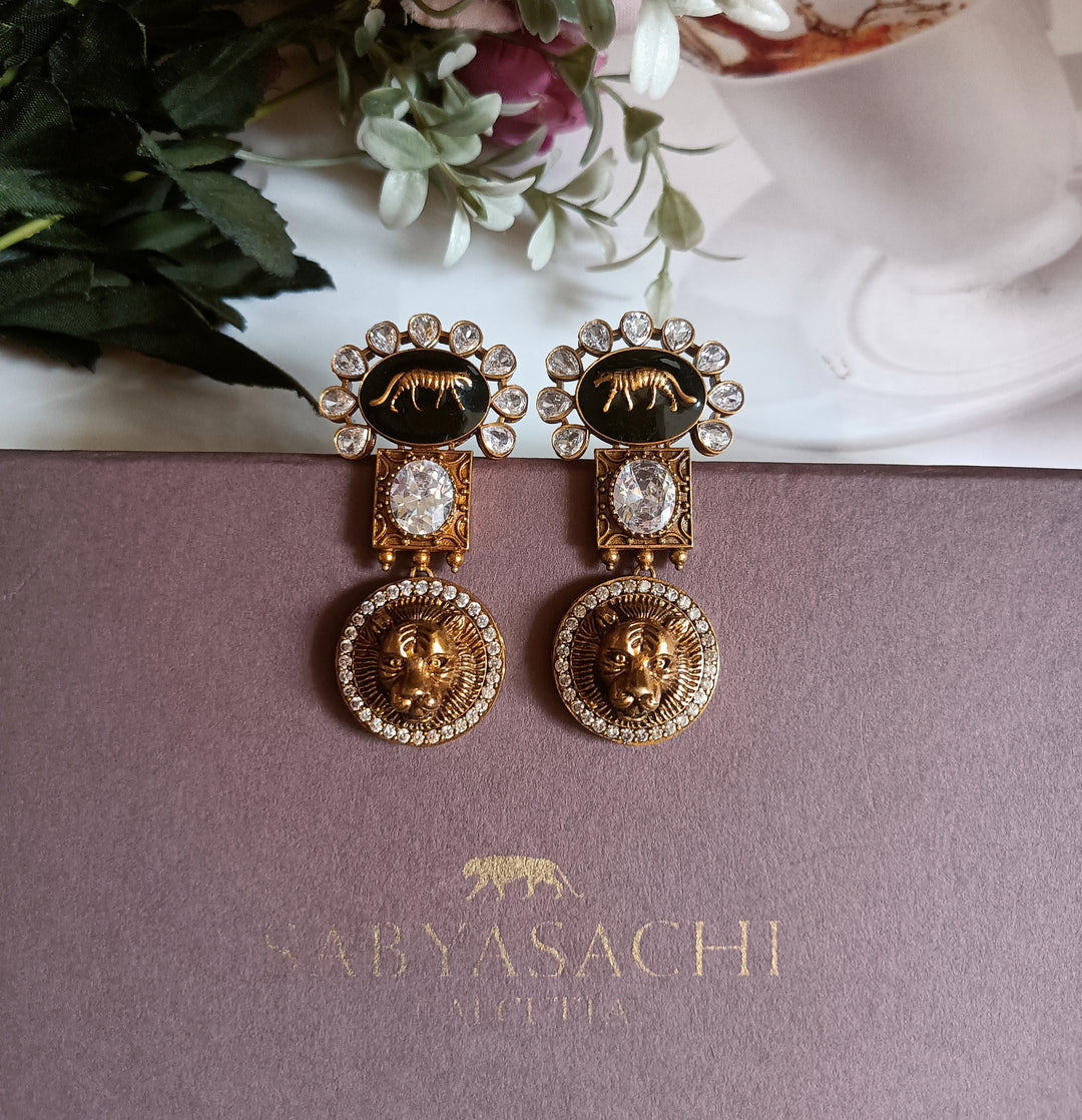 (0518ER005A100) Sabyasachi Inspired Logo Earring