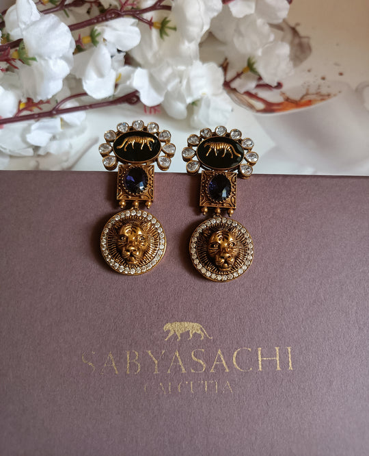 (0518ER005A100) Sabyasachi Inspired Logo Earring