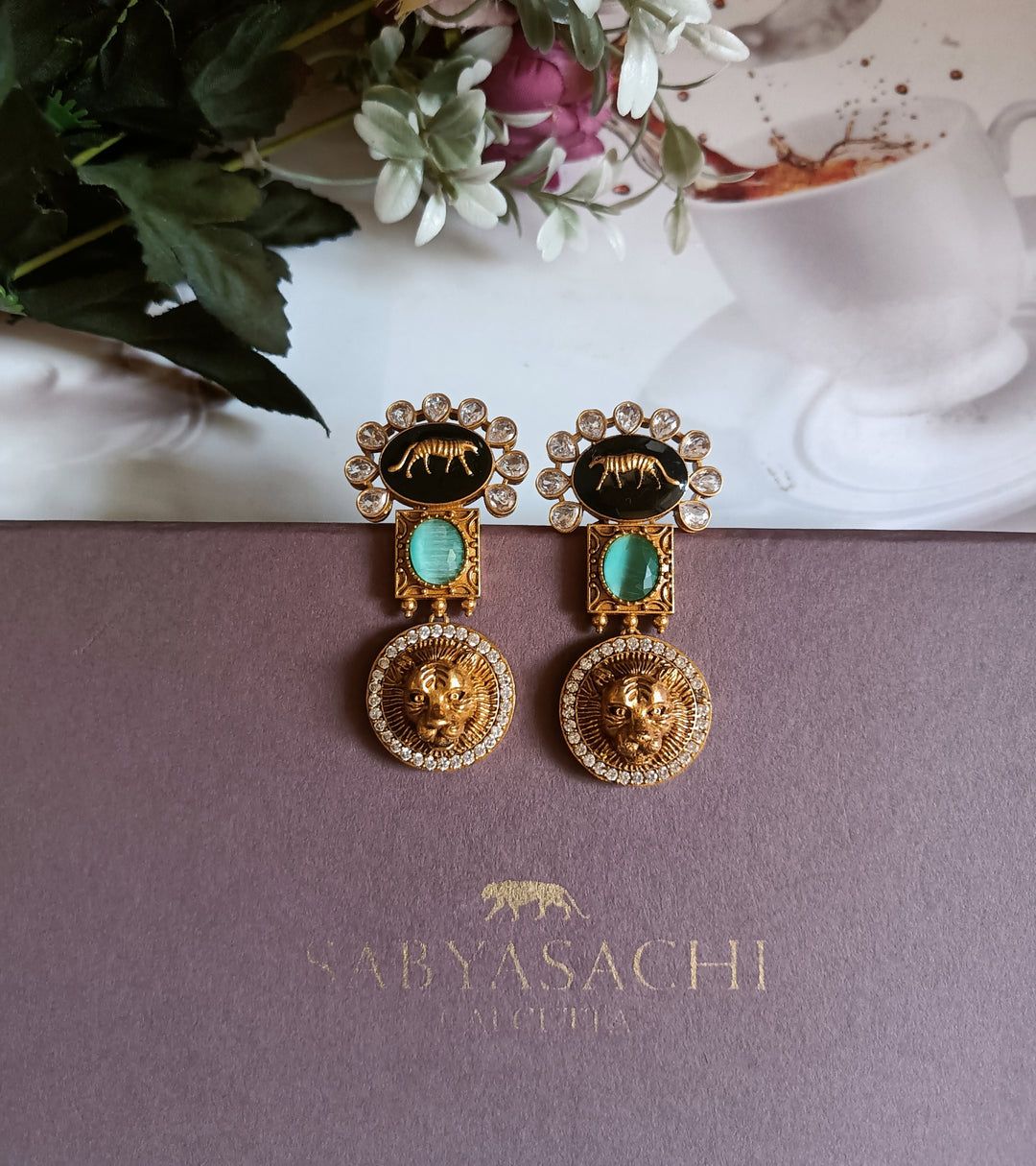 (0518ER005A100) Sabyasachi Inspired Logo Earring