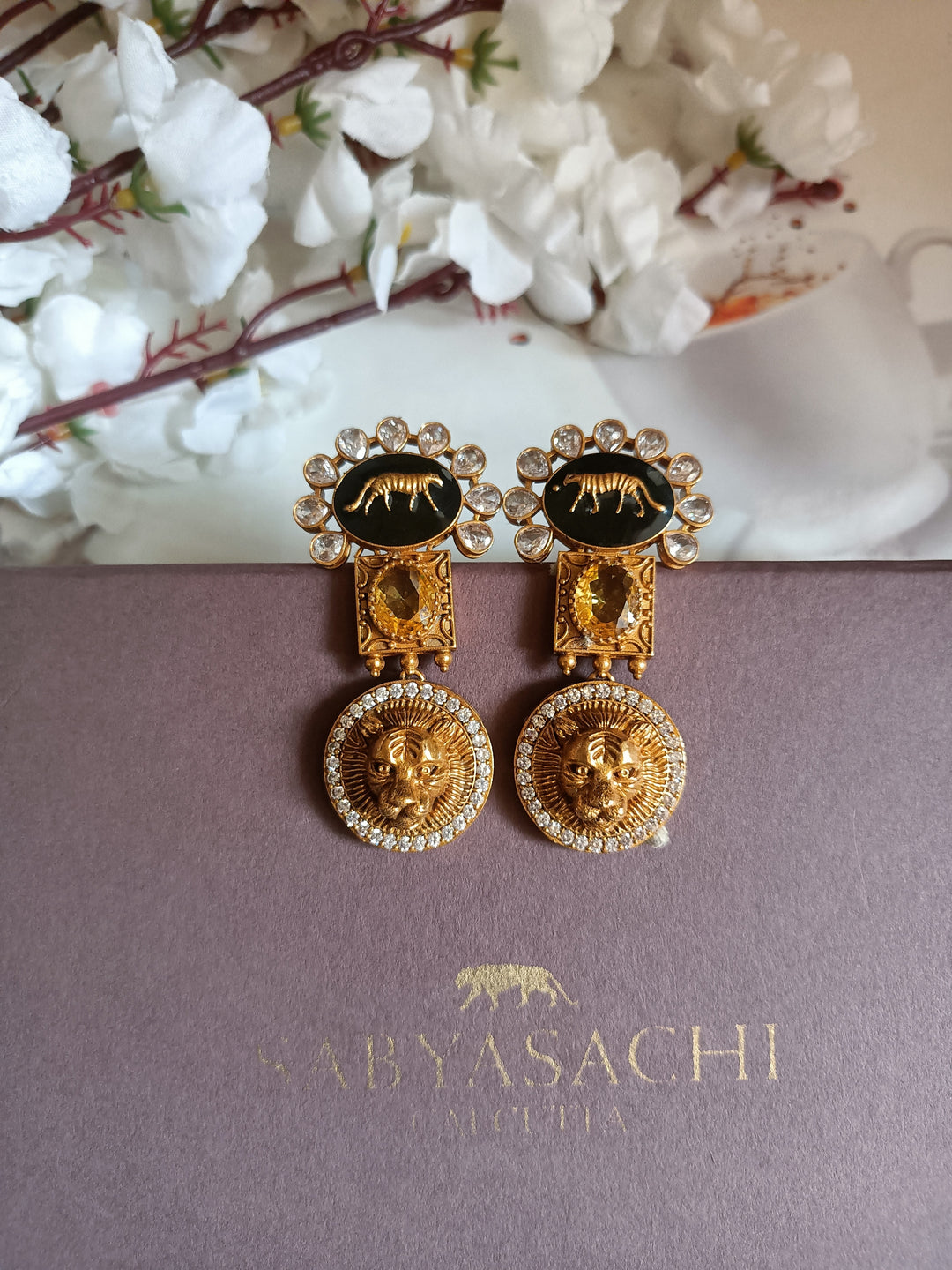 (0518ER005A100) Sabyasachi Inspired Logo Earring