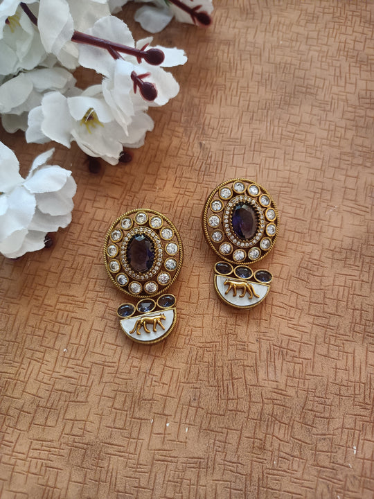 (0518ER008A100) Sabyasachi Inspired StoneTrendy Earring