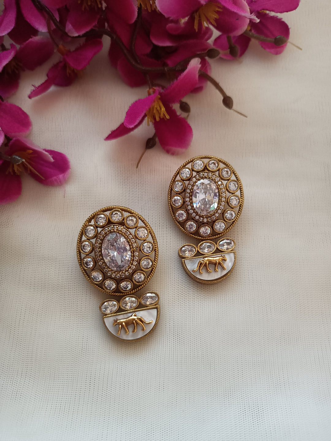 (0518ER008A100) Sabyasachi Inspired StoneTrendy Earring