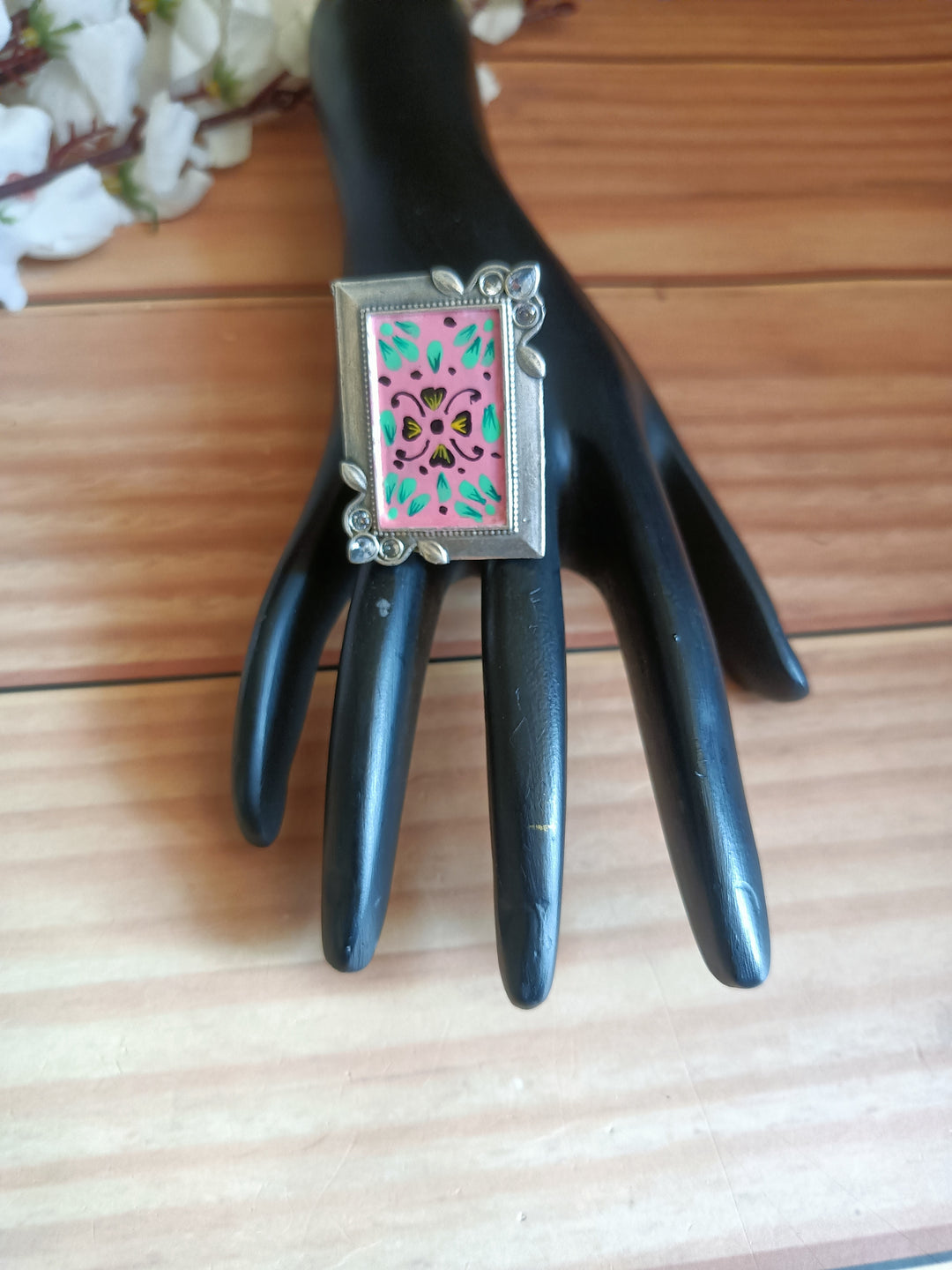 (0754FR006A200) SLA Meenakari Finger Ring