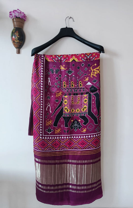 (1601DU009A300) Modal Silk Patoda Print Dupatta