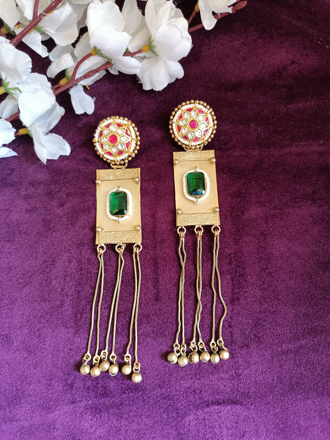 (1315754ER029A20) Antique Designer Long Earrings