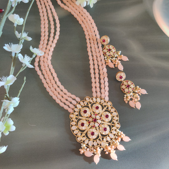 (0118NS028A100) Tyaani Kundan Big Pendent Premium Mala