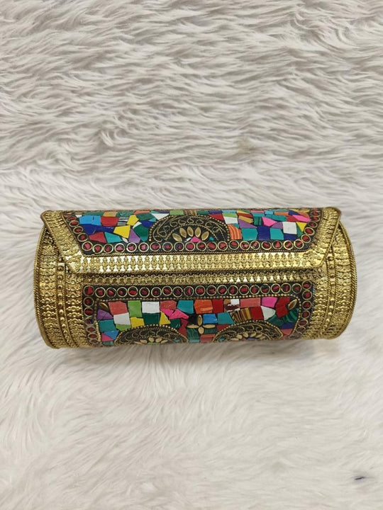 (1818PS002A300) Mosaic Vintage Clutch In Various Shapes And Colors