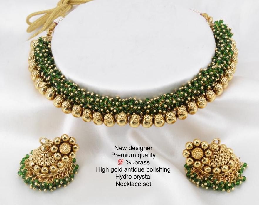 (7-18-NS51) Handmade Hansli Gajara Necklace Set