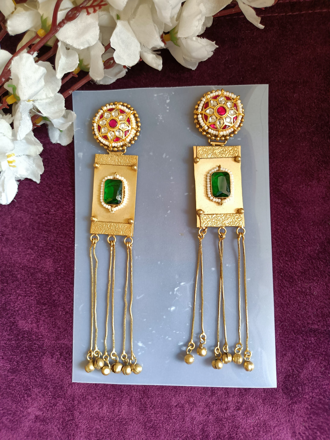 (1315754ER029A20) Antique Designer Long Earrings