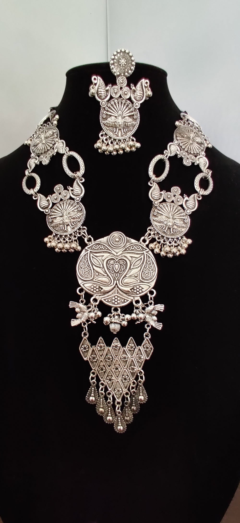 (9-30-NS47) Oxidised Fusion Necklace