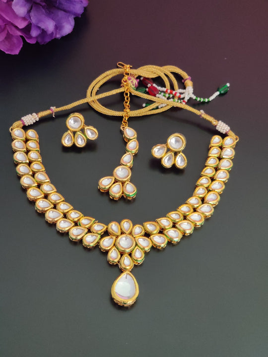 (1-3-NS28) AC Kundan Combo Necklace Set