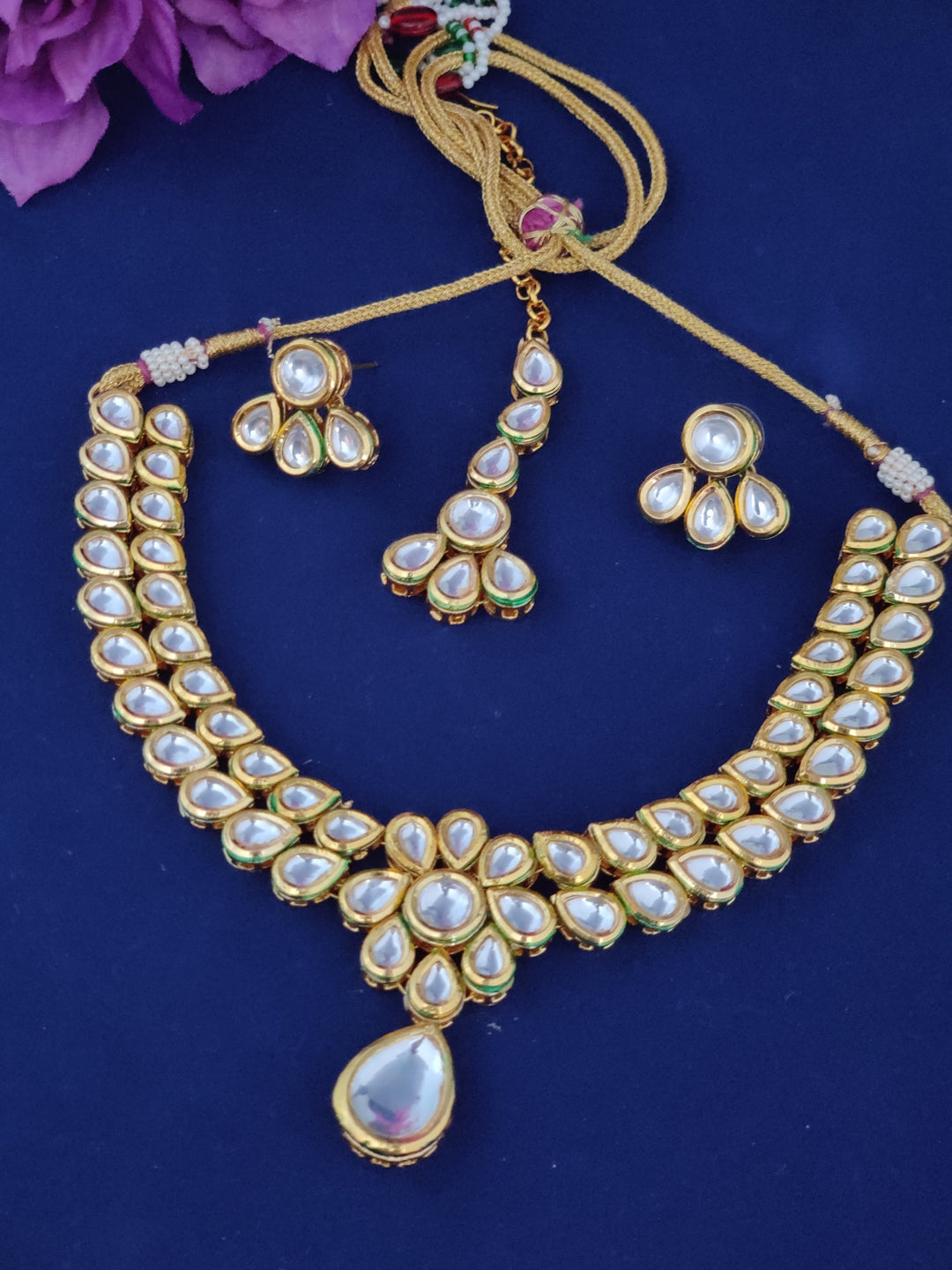 (1-3-NS28) AC Kundan Combo Necklace Set