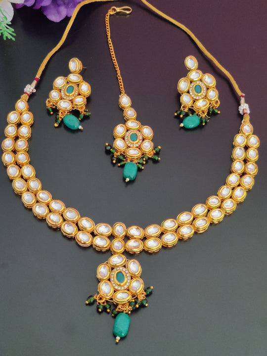 (1-3-NS34) AC Kundan Combo Necklace Set