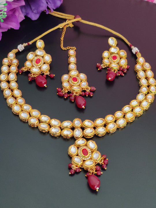 (1-3-NS34) AC Kundan Combo Necklace Set