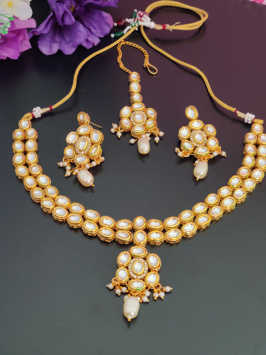 (1-3-NS34) AC Kundan Combo Necklace Set