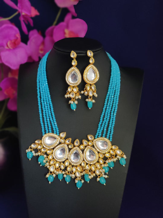 (1-3-NS35) AC Kundan Beads Big Necklace