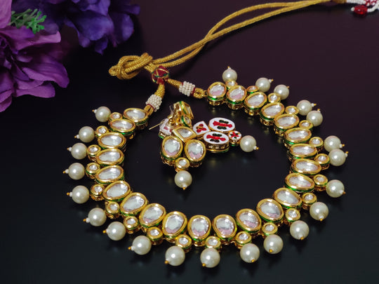 (1-3-NS41) AC Kundan Statement Necklace