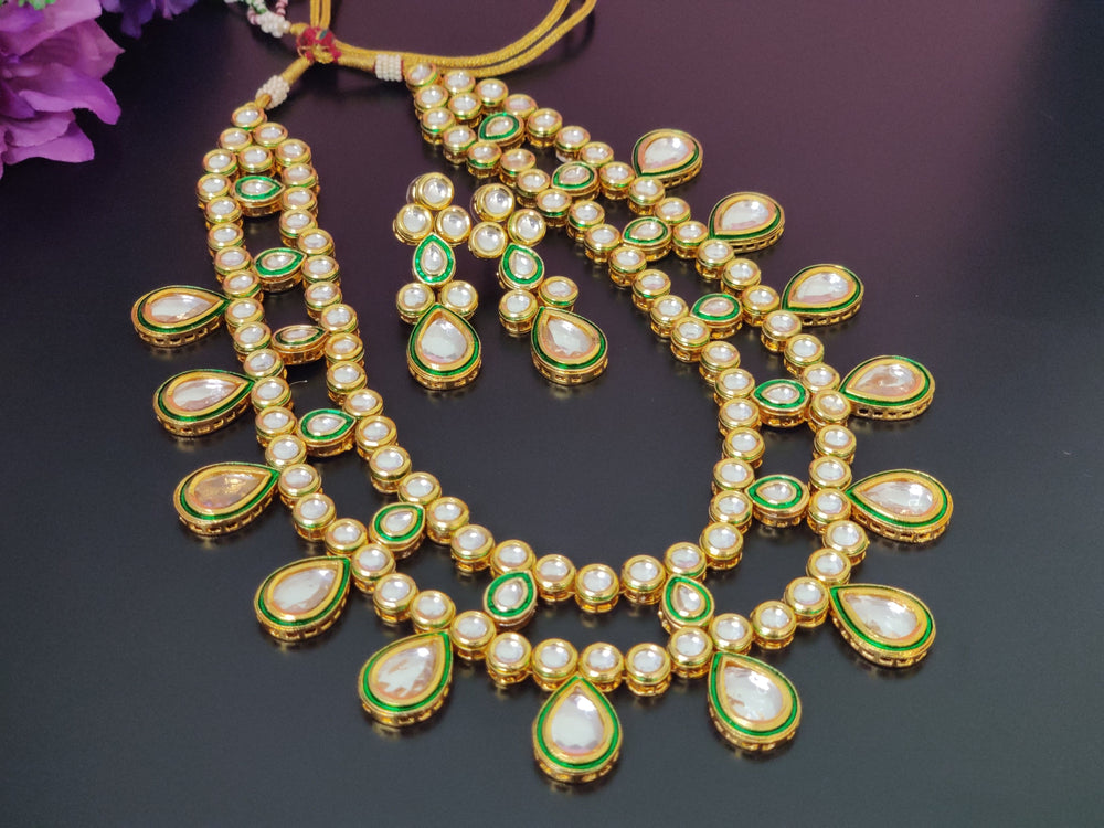 (1-3-NS42) AC Kundan Big Statement Necklace