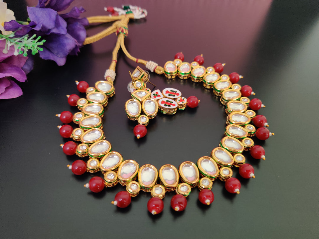 (1-3-NS41) AC Kundan Statement Necklace