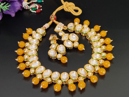 (1-3-NS41) AC Kundan Statement Necklace