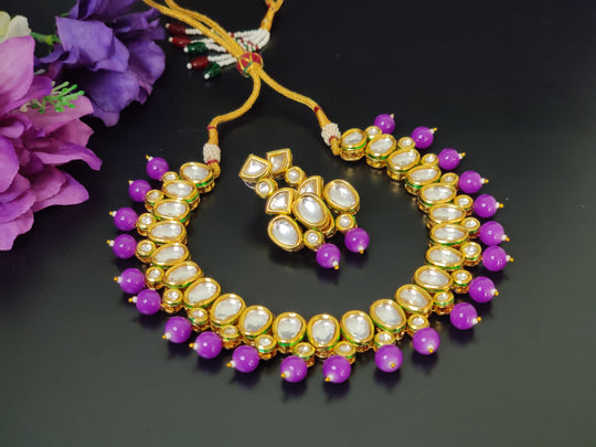 (1-3-NS41) AC Kundan Statement Necklace