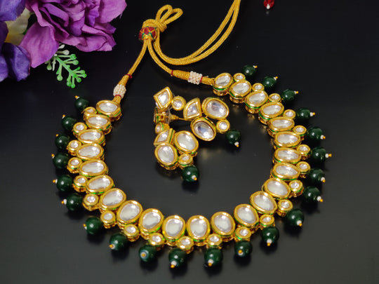 (1-3-NS41) AC Kundan Statement Necklace