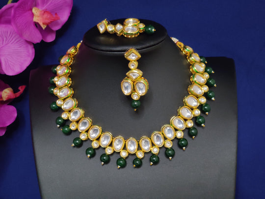 (1-3-NS41) AC Kundan Statement Necklace